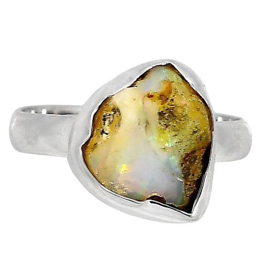 Ethiopian Opal Rough Ring size-7 R-1001 25-ER16173