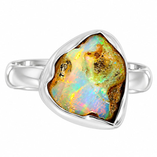 Ethiopian Opal Rough Ring size-7 R-1001 25-ER16173