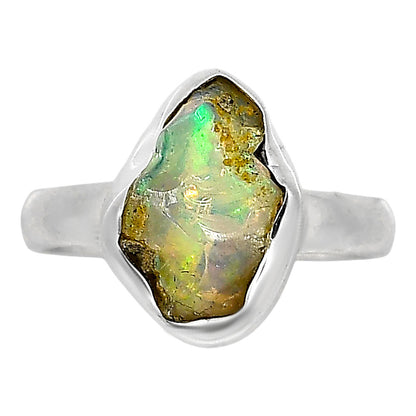 Ethiopian Opal Rough Ring size-7 R-1001 25-ER16175
