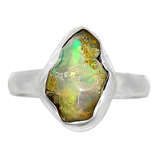 Ethiopian Opal Rough Ring size-7 R-1001 25-ER16175