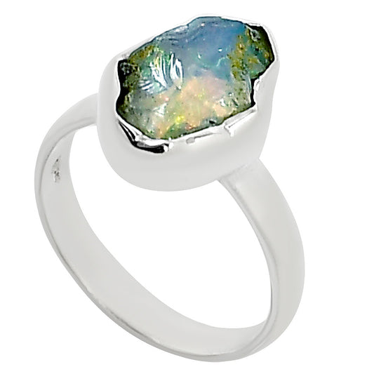 Ethiopian Opal Rough Ring size-7 R-1001 25-ER16175