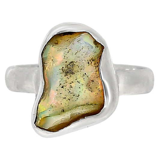 Ethiopian Opal Rough Ring size-7 R-1001 25-ER16177