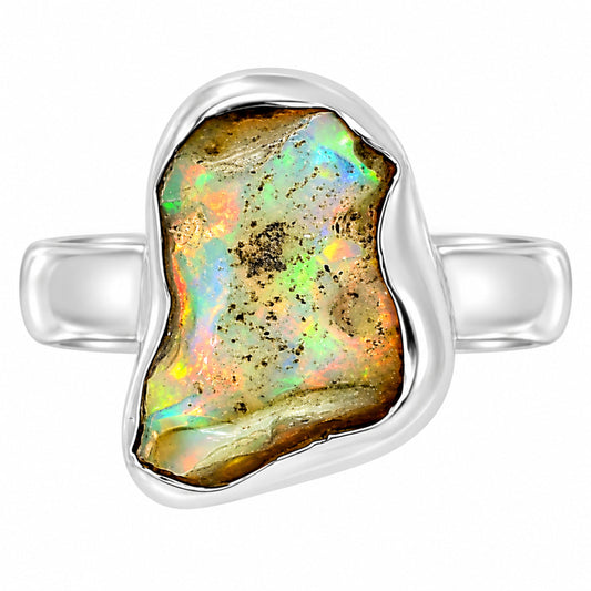 Ethiopian Opal Rough Ring size-7 R-1001 25-ER16177