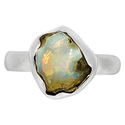 Ethiopian Opal Rough Ring size-7 R-1001 25-ER16178