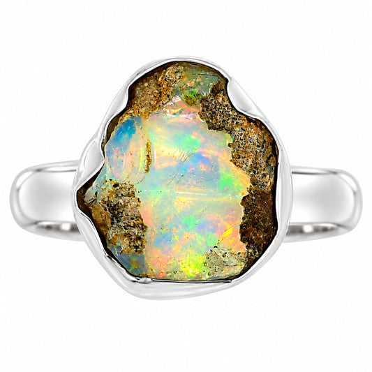 Ethiopian Opal Rough Ring size-7 R-1001 25-ER16179