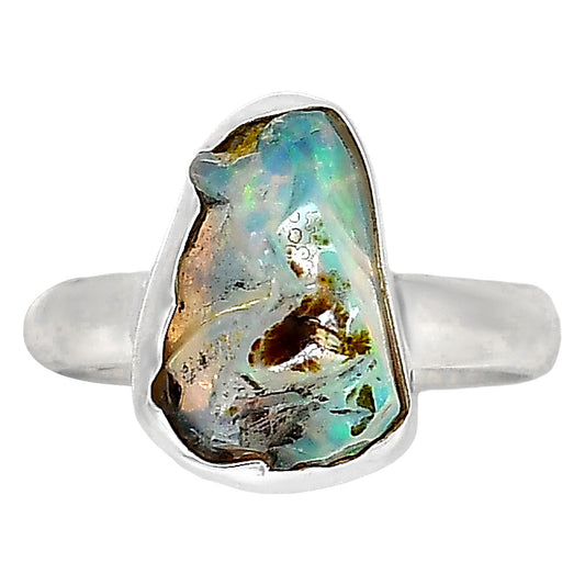 Ethiopian Opal Rough Ring size-7 R-1001 25-ER16181