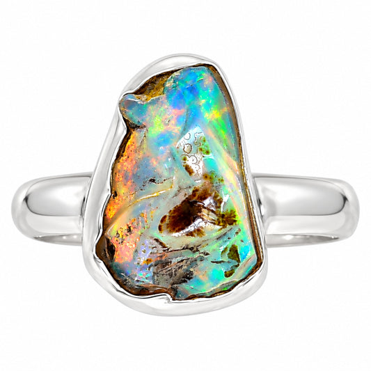Ethiopian Opal Rough Ring size-7 R-1001 25-ER16181