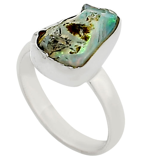 Ethiopian Opal Rough Ring size-7 R-1001 25-ER16181