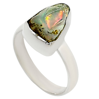 Ethiopian Opal Rough Ring size-7 R-1001 25-ER16183