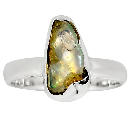 Ethiopian Opal Rough Ring size-7 R-1001 25-ER16185