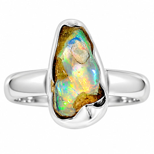 Ethiopian Opal Rough Ring size-7 R-1001 25-ER16185