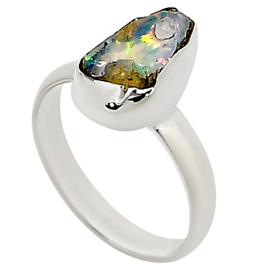 Ethiopian Opal Rough Ring size-7 R-1001 25-ER16185