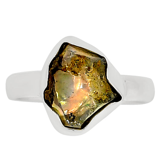 Ethiopian Opal Rough Ring size-7 R-1001 25-ER16186
