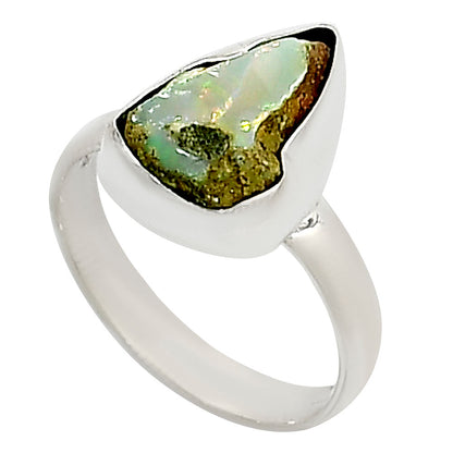 Ethiopian Opal Rough Ring size-7 R-1001 25-ER16187
