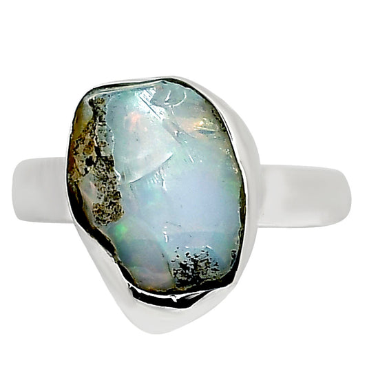 Ethiopian Opal Rough Ring size-7 R-1001 25-ER16189
