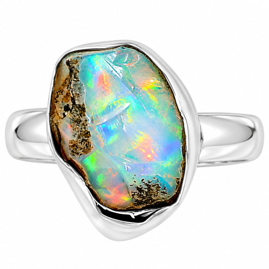 Ethiopian Opal Rough Ring size-7 R-1001 25-ER16189