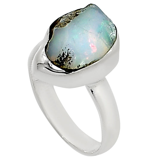 Ethiopian Opal Rough Ring size-7 R-1001 25-ER16189