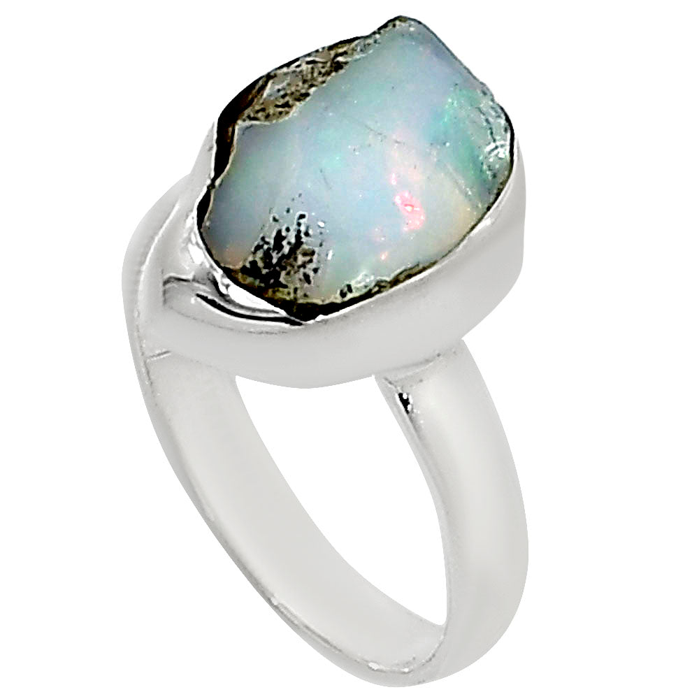 Ethiopian Opal Rough Ring size-7 R-1001 25-ER16189