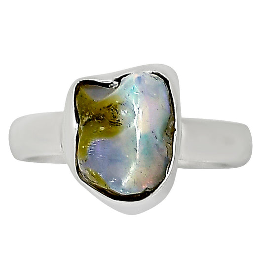 Ethiopian Opal Rough Ring size-7 R-1001 25-ER16190