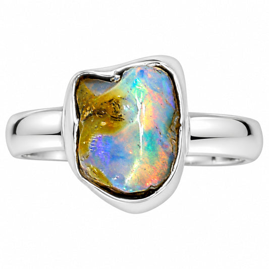 Ethiopian Opal Rough Ring size-7 R-1001 25-ER16190
