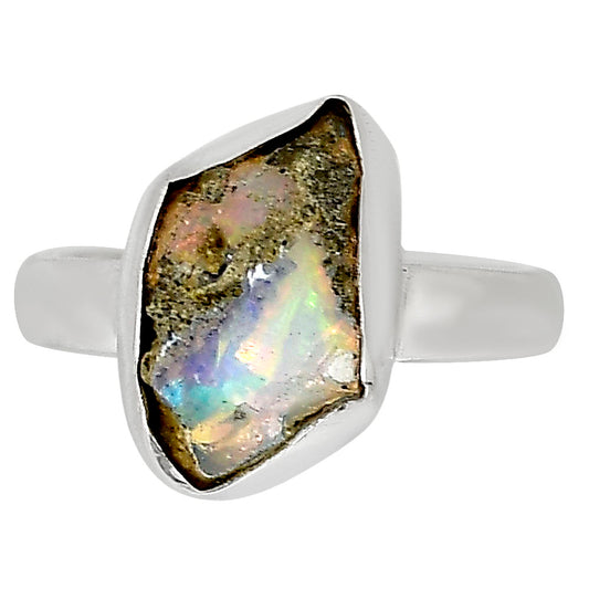 Ethiopian Opal Rough Ring size-7 R-1001 25-ER16193
