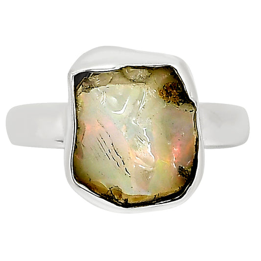 Ethiopian Opal Rough Ring size-7 R-1001 25-ER16194