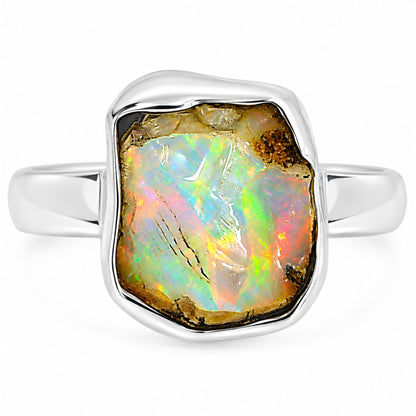 Ethiopian Opal Rough Ring size-7 R-1001 25-ER16194
