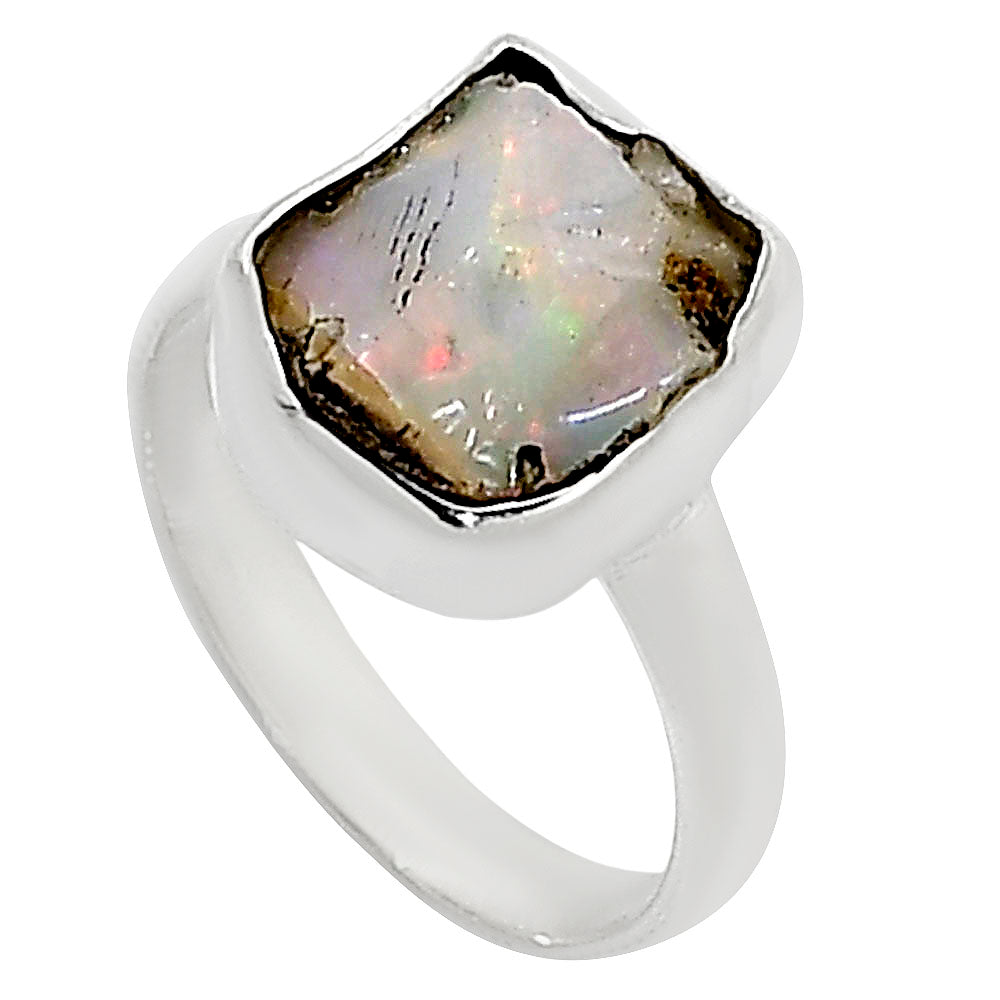 Ethiopian Opal Rough Ring size-7 R-1001 25-ER16194