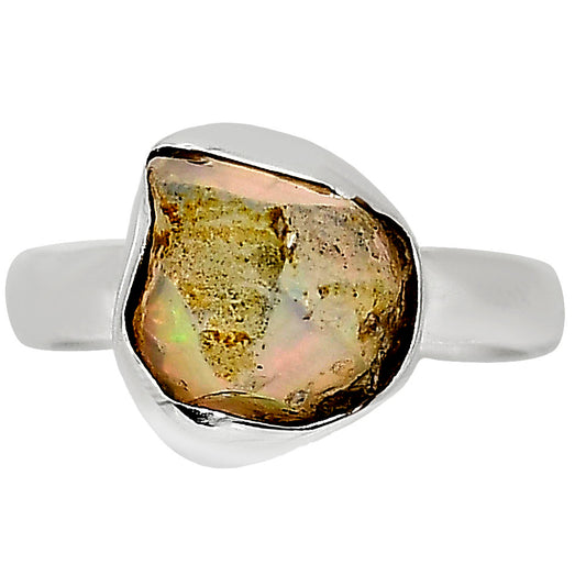 Ethiopian Opal Rough Ring size-7 R-1001 25-ER16195