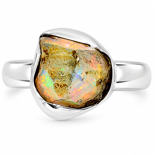 Ethiopian Opal Rough Ring size-7 R-1001 25-ER16195