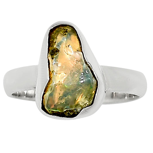 Ethiopian Opal Rough Ring size-7 R-1001 25-ER16196