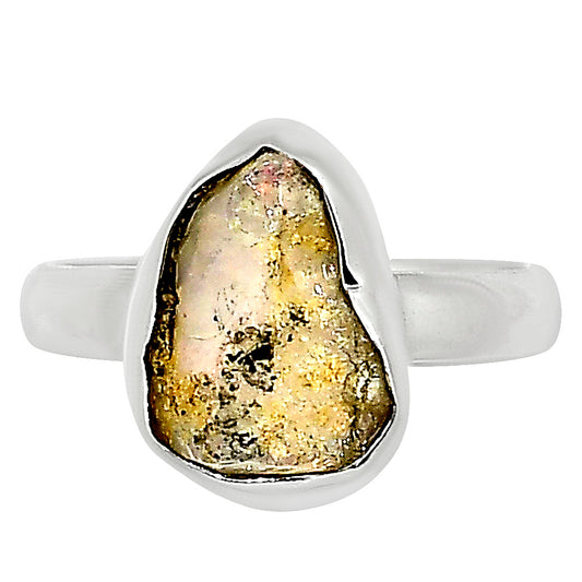 Ethiopian Opal Rough Ring size-7 R-1001 25-ER16197