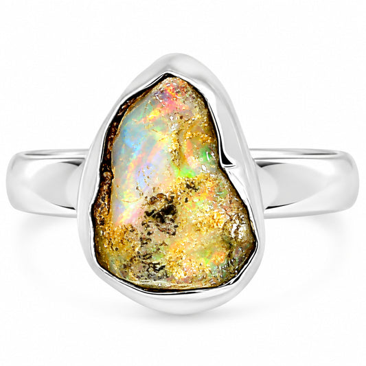 Ethiopian Opal Rough Ring size-7 R-1001 25-ER16197