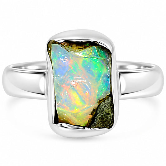 Ethiopian Opal Rough Ring size-7 R-1001 25-ER16198