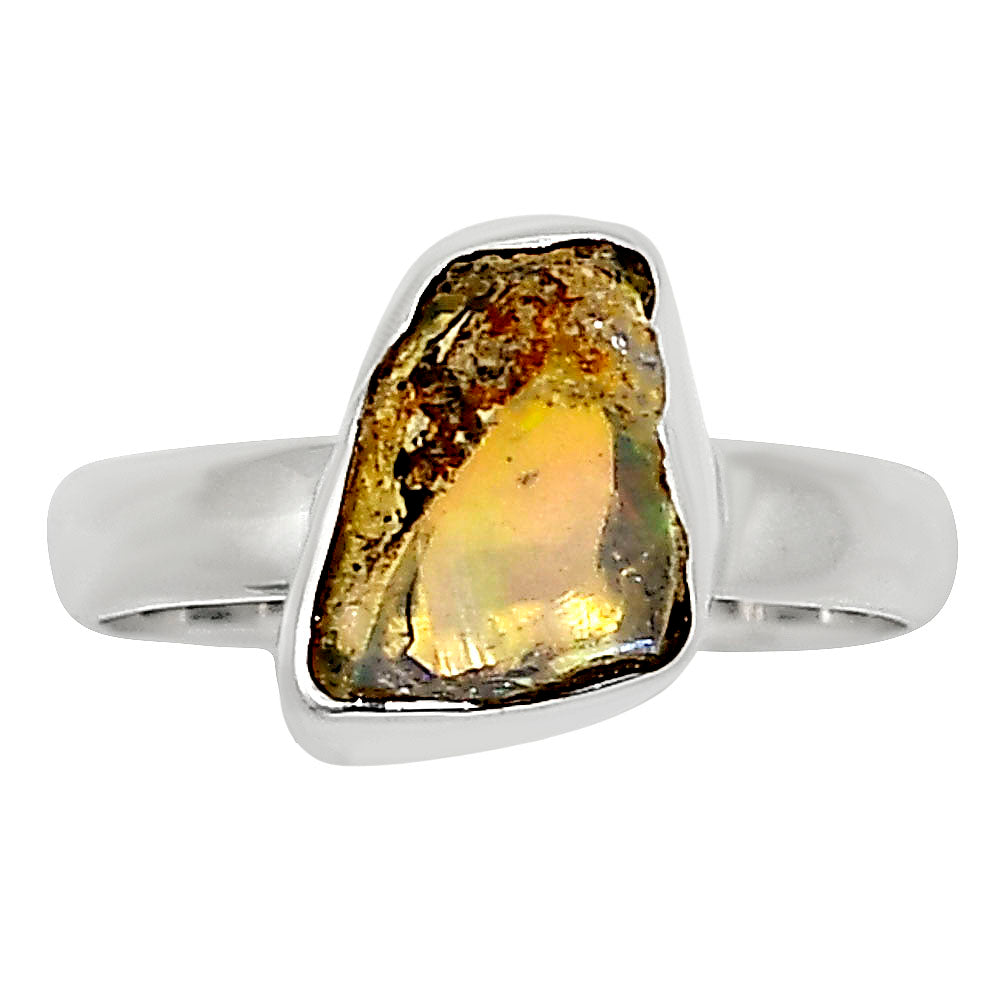 Ethiopian Opal Rough Ring size-7 R-1001 25-ER16199