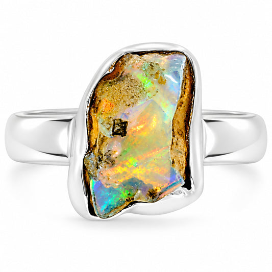 Ethiopian Opal Rough Ring size-7 R-1001 25-ER16201