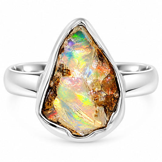 Ethiopian Opal Rough Ring size-7 R-1001 25-ER16202