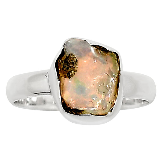 Ethiopian Opal Rough Ring size-7 R-1001 25-ER16203