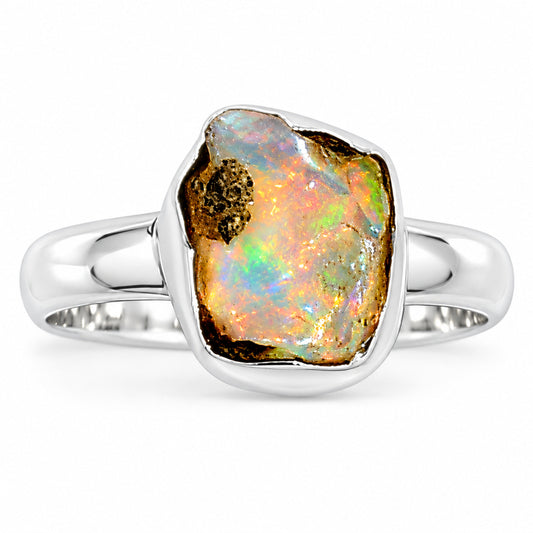 Ethiopian Opal Rough Ring size-7 R-1001 25-ER16203