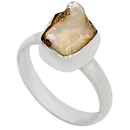 Ethiopian Opal Rough Ring size-7 R-1001 25-ER16203