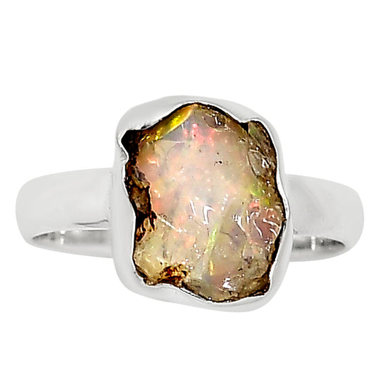 Ethiopian Opal Rough Ring size-7 R-1001 25-ER16204