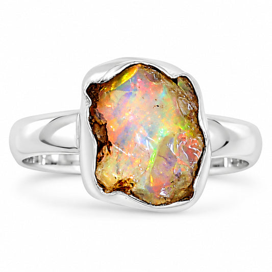Ethiopian Opal Rough Ring size-7 R-1001 25-ER16204