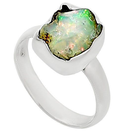 Ethiopian Opal Rough Ring size-7 R-1001 25-ER16204