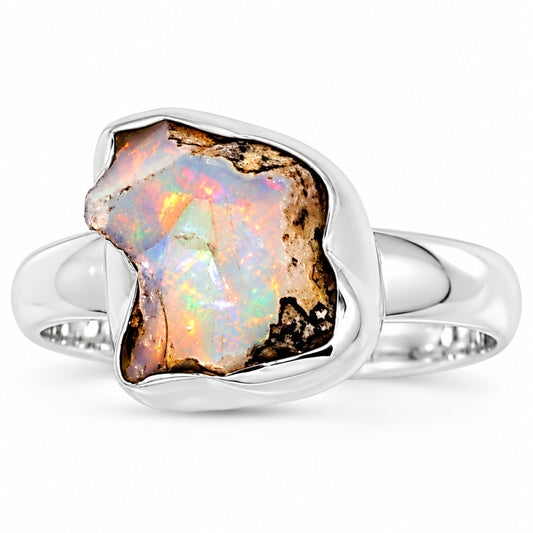Ethiopian Opal Rough Ring size-7 R-1001 25-ER16205