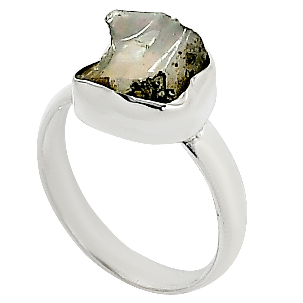 Ethiopian Opal Rough Ring size-7 R-1001 25-ER16205