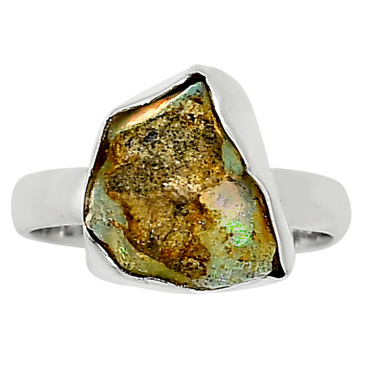 Ethiopian Opal Rough Ring size-7 R-1001 25-ER16206