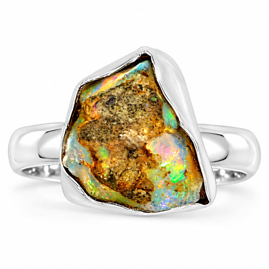 Ethiopian Opal Rough Ring size-7 R-1001 25-ER16206