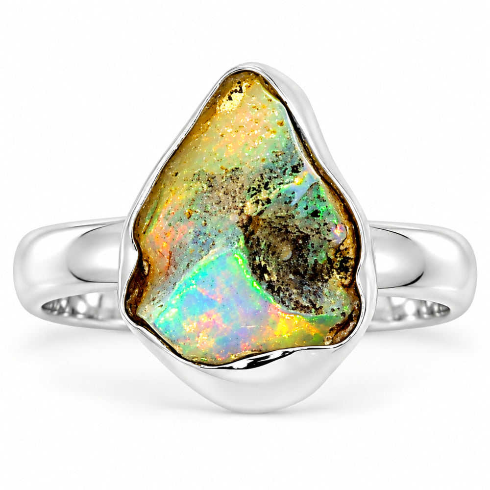 Ethiopian Opal Rough Ring size-7 R-1001 25-ER16207