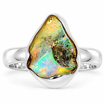 Ethiopian Opal Rough Ring size-7 R-1001 25-ER16207