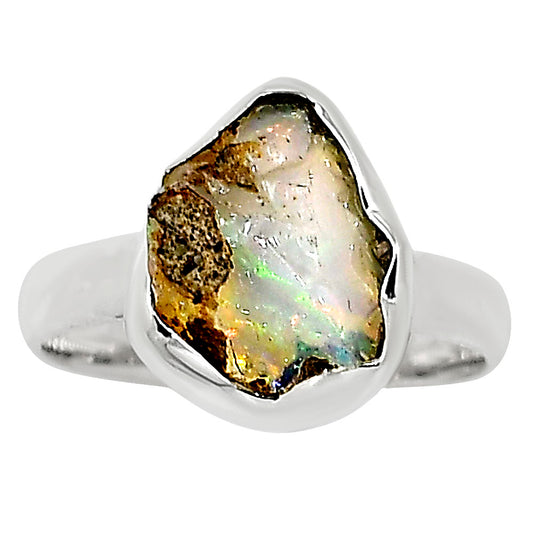 Ethiopian Opal Rough Ring size-7 R-1001 25-ER16208